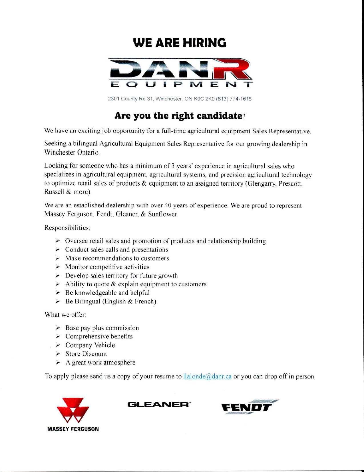 Dan R Equipment